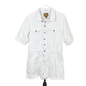 American Eagle white denim romper